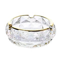 Practical ashtray Gold Rimmed Ashtray Made Of Glass for Living Room Office Desktop