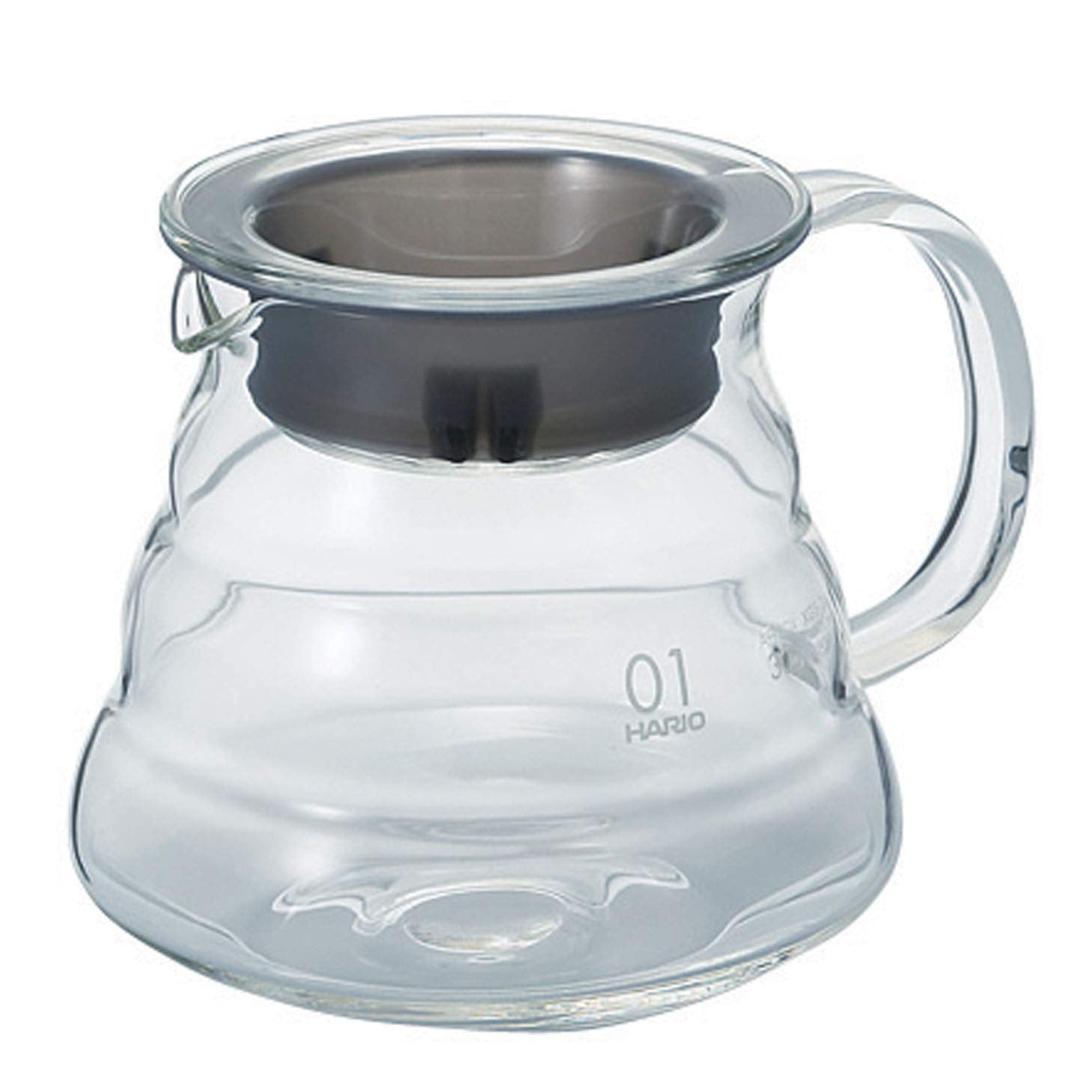 Hario V60 Range Server 360ml, Heatproof Glass, Pour Over Coffee Server - Clear
