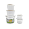 Royalford Round Plastic Food Storage Container RF12190 Pack of 5 Containers, 450 ml, 700 ml, 1100 ml, 1800 ml, 2800 ml Leakproof Box for Food, Leftover, Marinades, Dough, etc for Kitchen Organization