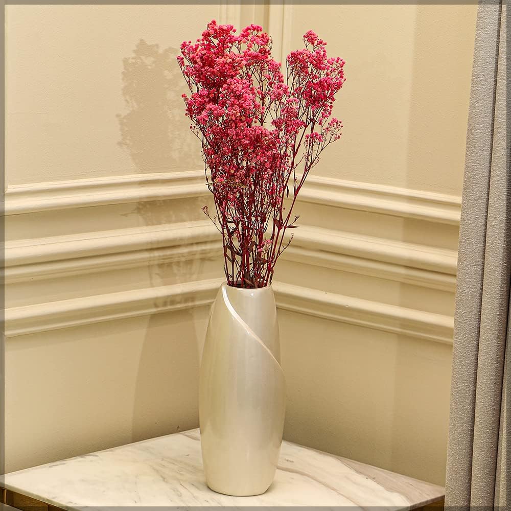 Dried-Flowers-Babys-Breath, Durable, Non-Fading Artificial Flowers, Natural Pink Gypsophila Branches for Home Office Decor, Wedding, Fake Flowers for Table Vase Decor, Dry Flowers for Vase