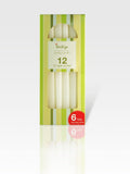 Vertigo Taper Candles Ivory 12Pcs/Box 10"