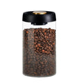 Borosilicate Glass Coffee Canisters with Airtight Lids - 1200ml/40oz Food Storage Containers for Coffee Beans, Tea, Sugar, Rice (BLACK)