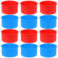 12pcs Silicone Cake Mold Baking Round Cake Molds 4 Inch Non-Stick Baking Pan Kitchen Silicone Cake Molds for Baking(Red, Blue, 4inch)