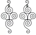 Wall Candlestick Pillar Holder for Tealights Set of 2, Wall Lights Candle Holder Made of Metal Candlestick Decoration Sets for Wedding, Tealights Pillar Candle, Living Room Bedroom-2pcs Schwarz