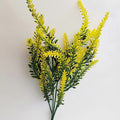 Pack of 3 Bouquet Provence Lavender Artificial Flowers Wedding Decorations Flower Romantic Artificial Flowers Lifelike Natural Fake Plant for Home Office Decor (yellow Lavender)