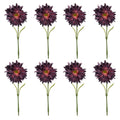 YATAI Lush Dahlia Faux Flowers, Ultra-Realistic Silk Blooms Flower Bouquet, Fade-Resistant & Maintenance-Free Fake Flowers, No Watering & Long-Lasting Fake Plant for Home Event Decor (8, D-Purple)