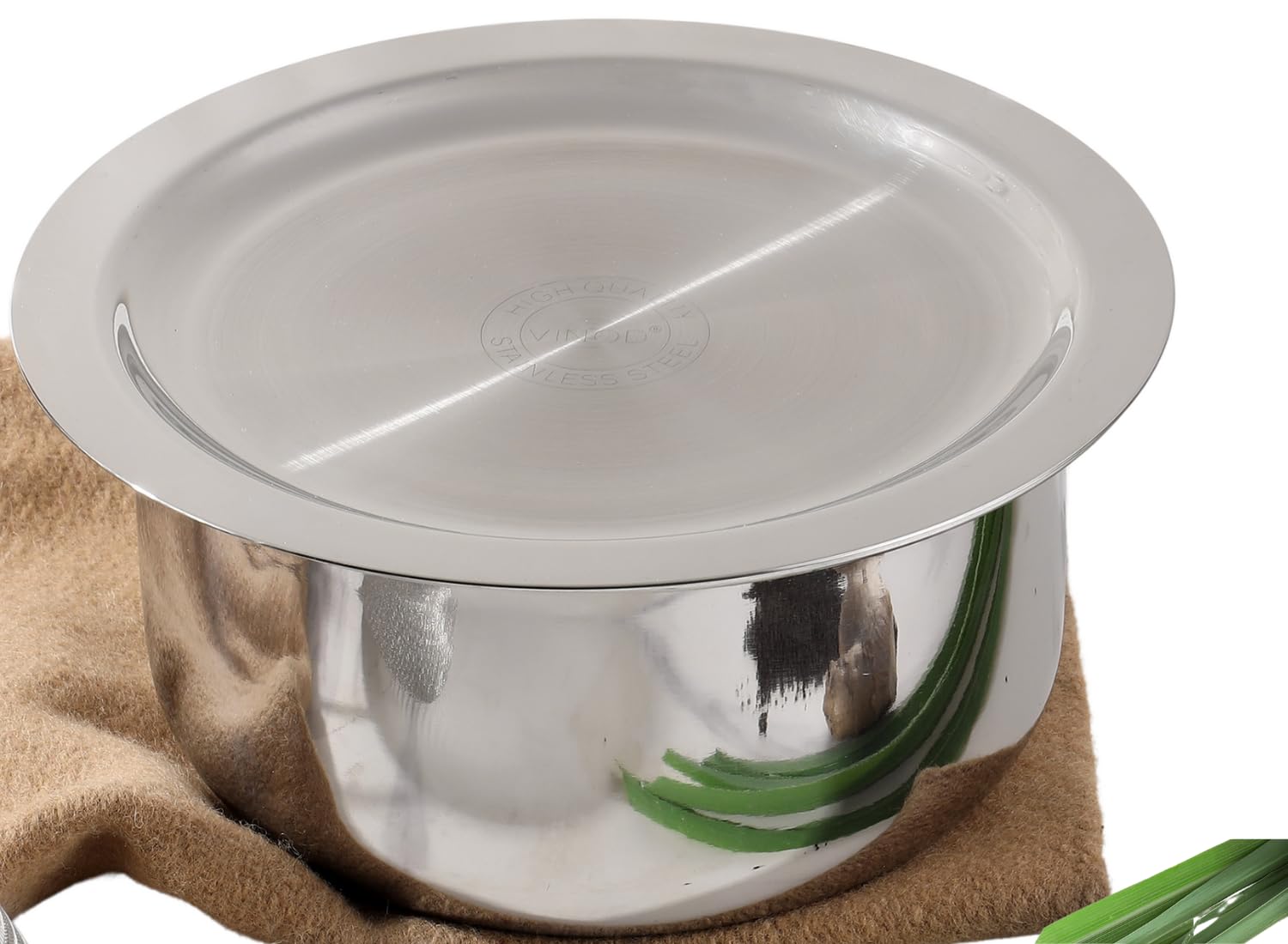 Vinod Platinum Triply Stainless Steel Tope/Boiling Pot/Cooking Pot/Patila with SS Lid - 2.5 Litre, 18 cm|SAS Metal|Induction and Gas Stove Friendly