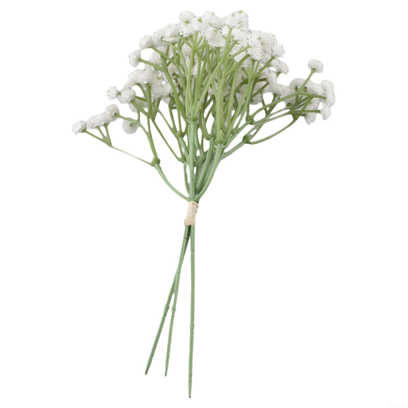 Artificial Flowers Fake Babys Breath Flowers, Bulk White Gypsophila Bouquets Real Touch Faux Flowers for Wedding Floral Arrangement Party Home Decoration (White)
