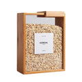 Food Dispenser, Bamboo Wooden Rice Cereal Grain Storage Box, Snack Storage Box, Solid Wood, Bamboo Cereal Dispenser, Flour Storage (1pcs)