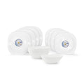 Melrich 12 Peice Opal ware Dinner set Dishwahser Safe Microwave safe Dinner plate Dessert Plate Bowls BPA Free Easy to Clean