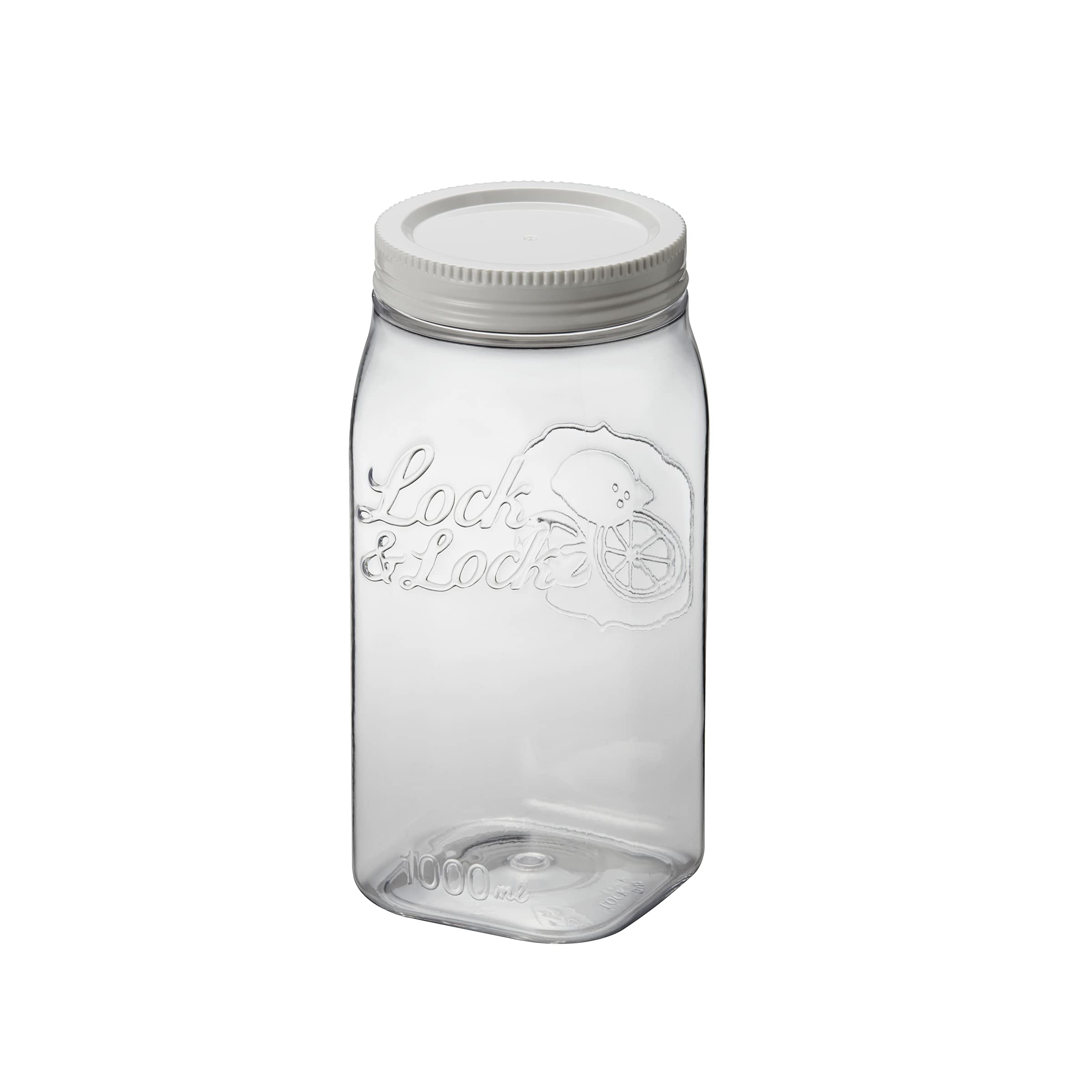 LocknLock Door Pocket Canister Container, Clear, 1 Litre, Hte531