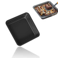 Square Cake Baking Pan - Wide Grips -Durable Metal Construction for Even Baking - Essential Kitchen Bakeware, Black