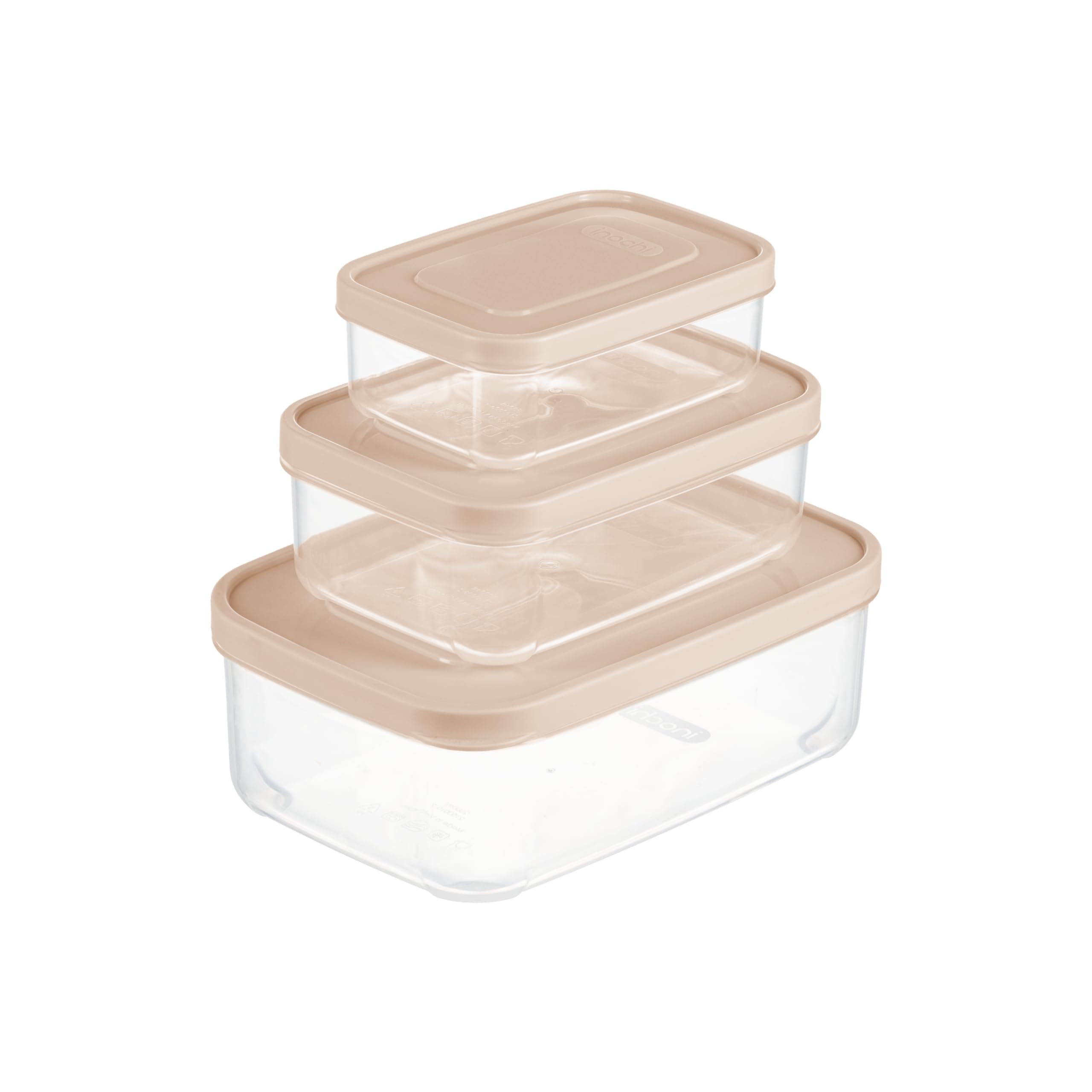 Inochi Food Storage Container Set 3pcs (500-1000-2000ML)|Store and Preserve Food, Pack Lunch, Kitchen Organizer Freezer, Microwave & Dishwasher Safe Reusable Food Storage-Assorted colors