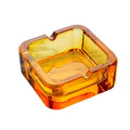Simple Style Crystal Square Ashtray Fashion Creative Personality Gift European Home Office Cafe Hotel Ornaments Orange Ash Tray