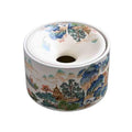 Practical ashtray Retro Ceramic Funnel Ashtray Round for Home Use in Living Rooms Prevents Dust and Wind with Lid