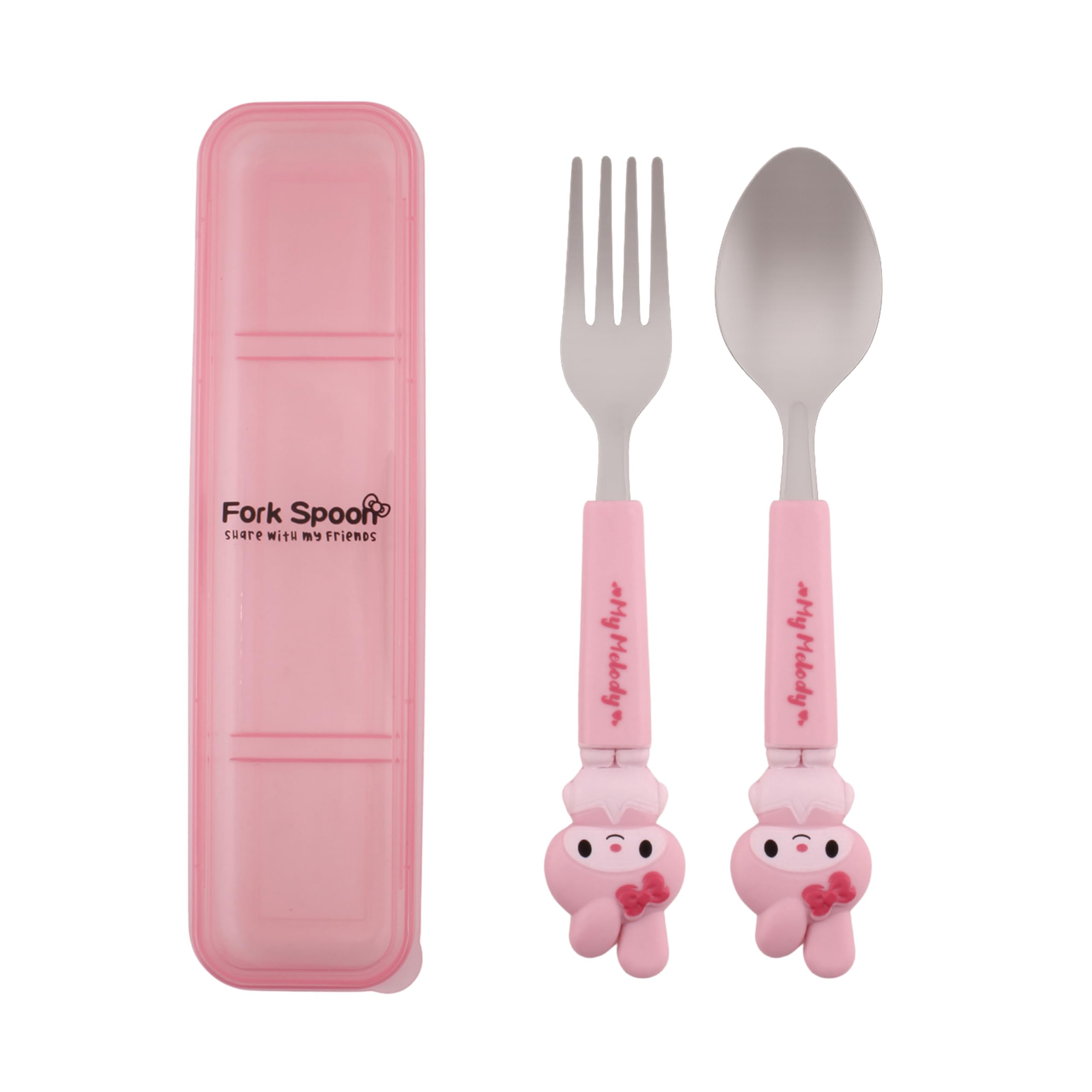 Stainless Steel Cutlery Set for Lunch Box – Kids Cutlery Set with Case – Utensils for Travel and Everyday Use | Children Flatware Tableware with Cute Cartoon Handles