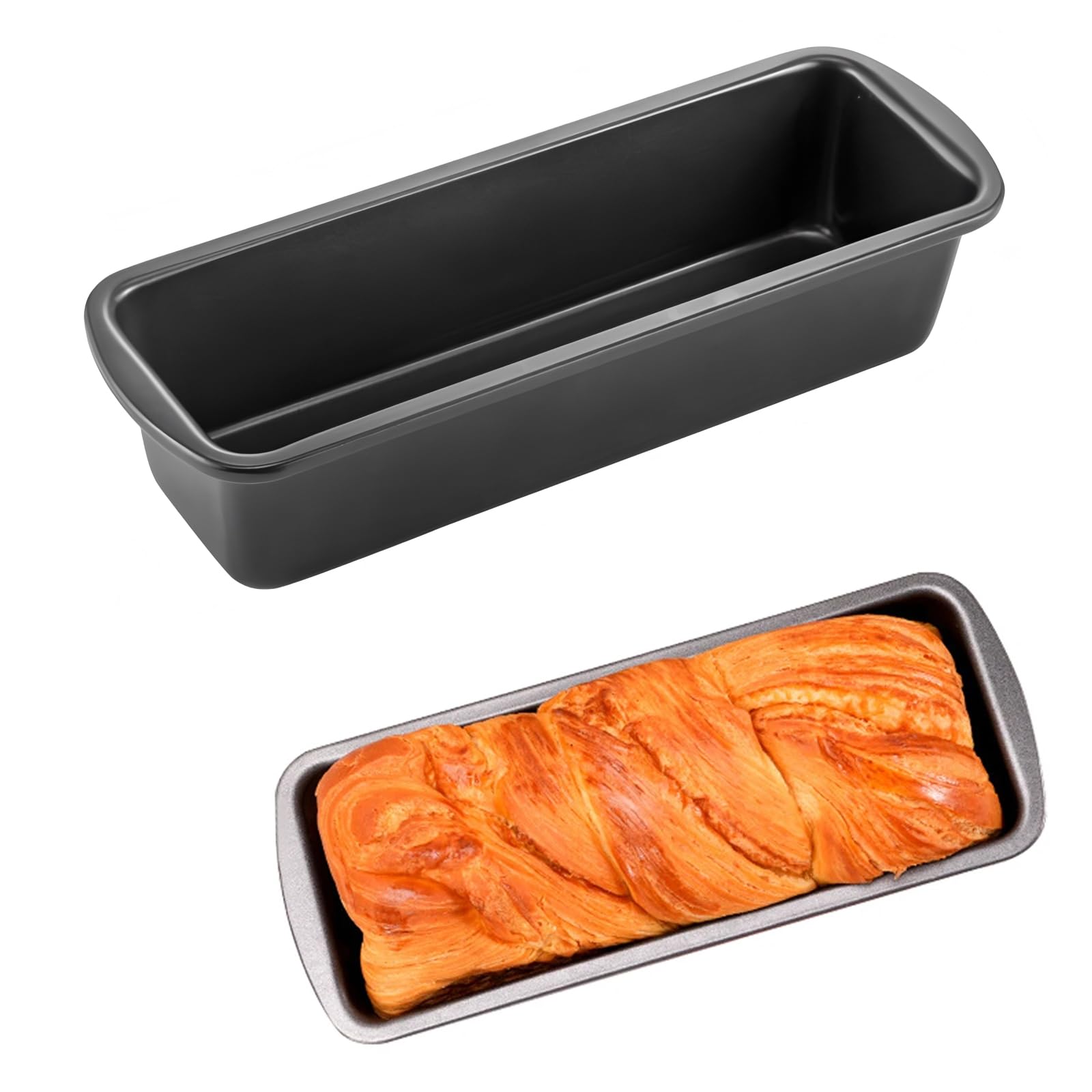 Bread Loaf Pan, Nonstick Carbon Steel Baking Loaf Pans, Rectangle Cake Loaf Pan for Oven, Deep Bakeware Dish Turkey Roasting Meat Pan