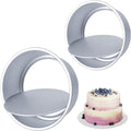 YelaJoy 2-Pack 6 & 8 Inch Non-Stick Deep Round Aluminum Cake Pan Set with Removable Bottom - Professional Baking Bakeware for Wedding, Birthday, Layer Cakes