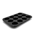 Prestige Granite Stone Deep Muffin Tray 12-Cup Pans Tin | Non-Stick Carbon Steel Baking Pan for Cupcakes | Black - PR48754