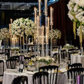 10Sets 8 Arm Acrylic Candelabra Candle Holder for Wedding,38.5 inches Tall Clear Candlestick Holders with Shade for Tables Party Event Dinner Decoration (Fit 0.8" Led Candles)