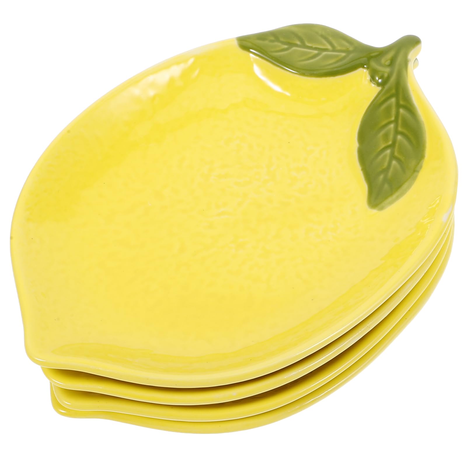 Amosfun Lemon Shaped Ceramic Bowl 6 Inch Stylish Fruit Salad Serving Bowl Multipurpose Tableware for Family Gathering and Entertaining
