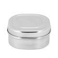 Royalford 10 CM Stainless Steel Square Dabba- RF11701 Airtight Container to Keep Food Fresh| Compact, Portable Design, Ideal for Puris, Rice, Rotis| Silver