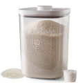 Rice Dispenser,10kg/10 L Rice Container Storage with Measuring Cup & Brush Food Cereal Container Bins Household for Kitchen Pantry Organization