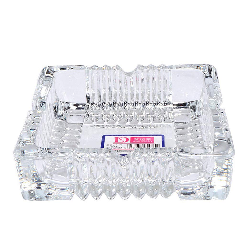 Showay Square Glass Ashtray For Home Indoor And Outdoor Decorative Square Tabletop Ashtray For Cigars Cigarettes …