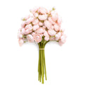 Ranunculus Artificial Flower, Faux Silk Mini Ranunculus Flowers for DIY Bouquet, Bridal Shower Decorations