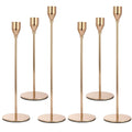 Set of 6 Gold Candlestick Holders Gold Candle Holder Taper Candle Holders Candle Holders Decorative Candlestick Holder for Home Decor, Wedding, Dinning, Party, Anniversary (Gold)