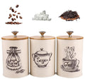 3pcs Kitchen Storage Containers Food Storage Tin Tea Leaf Seal Cans Sugar Seal Jars with Lids.