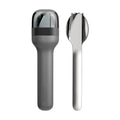 Zoku cutlery set in holder 46 x 29 x 17 cm stainless steel black 4piece
