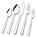 Silverware Set for 8, 40-Piece Stainless Steel Flatware Cutlery Set, Square Edge Kitchen Utensil Include Knives/Forks/Spoons, Tableware for Home/Hotel, Mirror Polished Dishwasher Safe