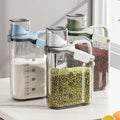 PREMIFY 3Pcs Cereal Containers Set | Premium Quality 2.8L / 2.8KG Capacity Airtight Food Storage Container | BPA Free Plastic Rice Storage Bin/Dispenser + Measuring Cup & Pour Spout