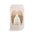 Personalized Planet He Will Cover You with His Feathers Psalm 91:4 Frosted Glass Votive Candle Holder with Spiritual Message for Hallway Display or Tabletop Décor, 13oz 2.5x5