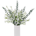 18pcs Babys Breath Artificial Flowers Fake Eucalyptus Leaves Flowers Bouquet Artificial White Gypsophila Bouquets Real Touch Faux Flowers for Wedding Floral Arrangement Party Home Decoration