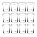 PMLAND Clear Glass Votive Candle Tealight Holders - Bulk Pack of 12