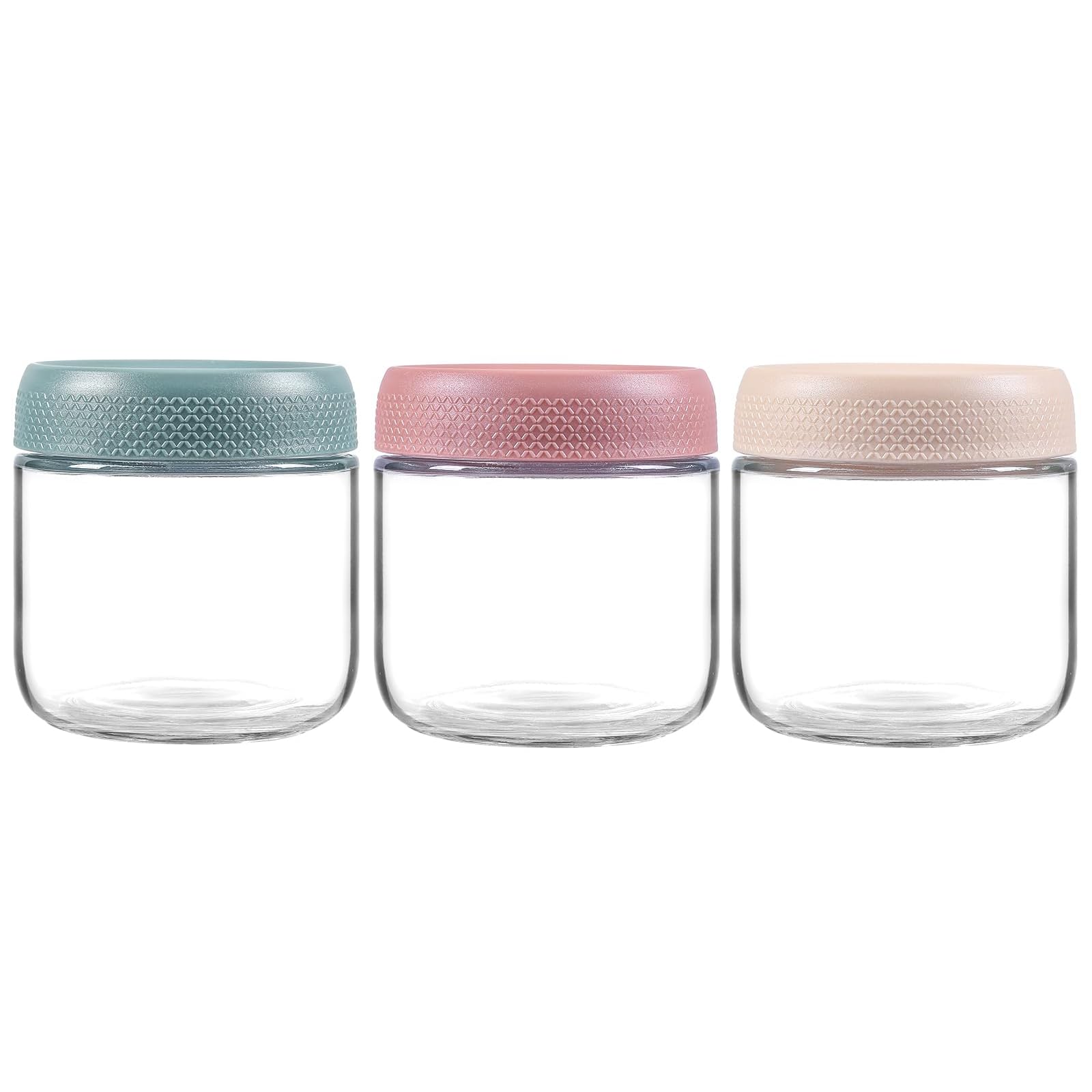 10oz Airtight Glass Jars with Wide Mouth - Mason Jars Perfect for Overnight Oats, Salads, Snacks, Spices & More, Food Storage(3-Pack)