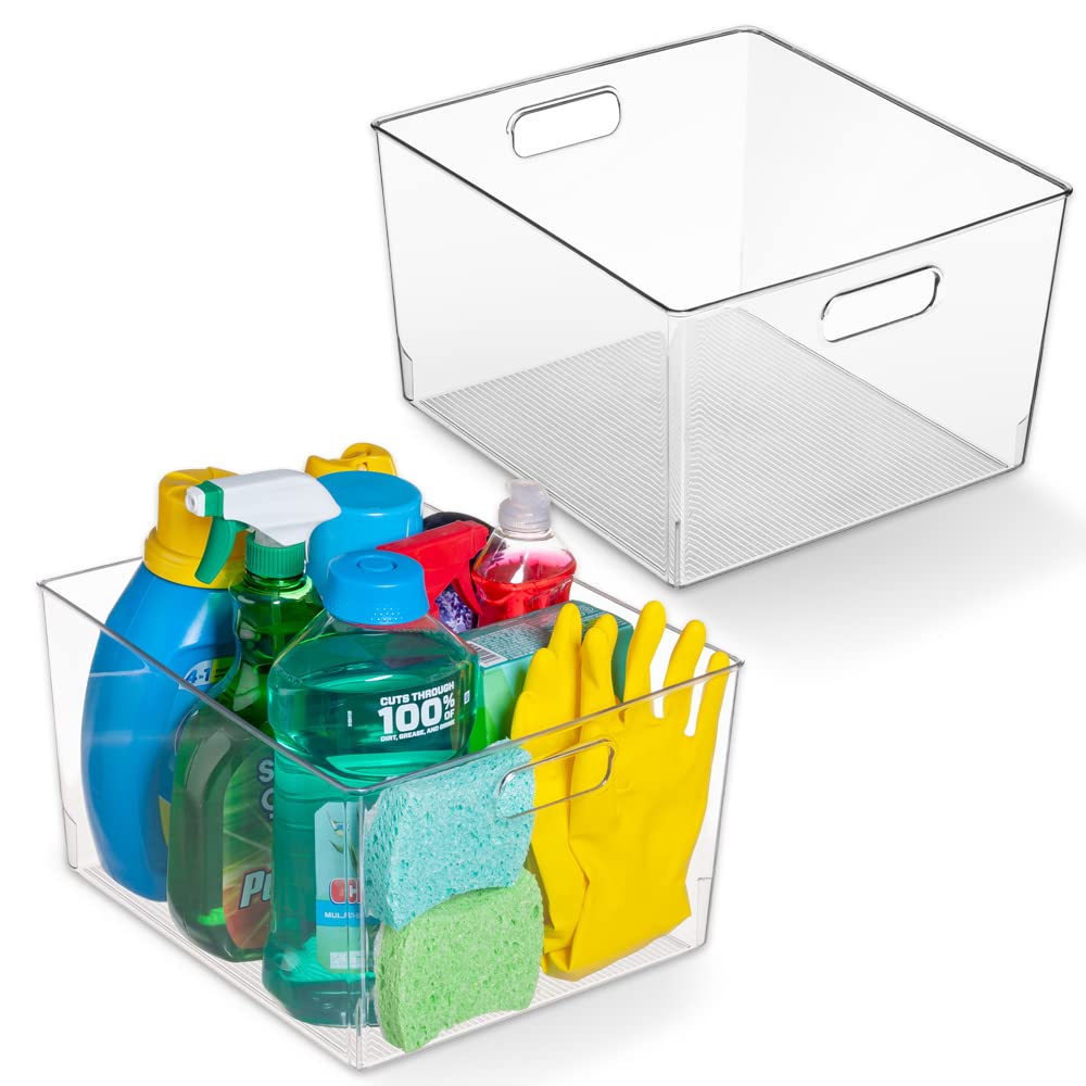 CLEARSPACE Plastic Storage Bins -XL - Pack of 2