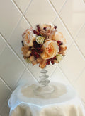 Artificial Flower with Glass Stand (Artificial Flower Arrangements)