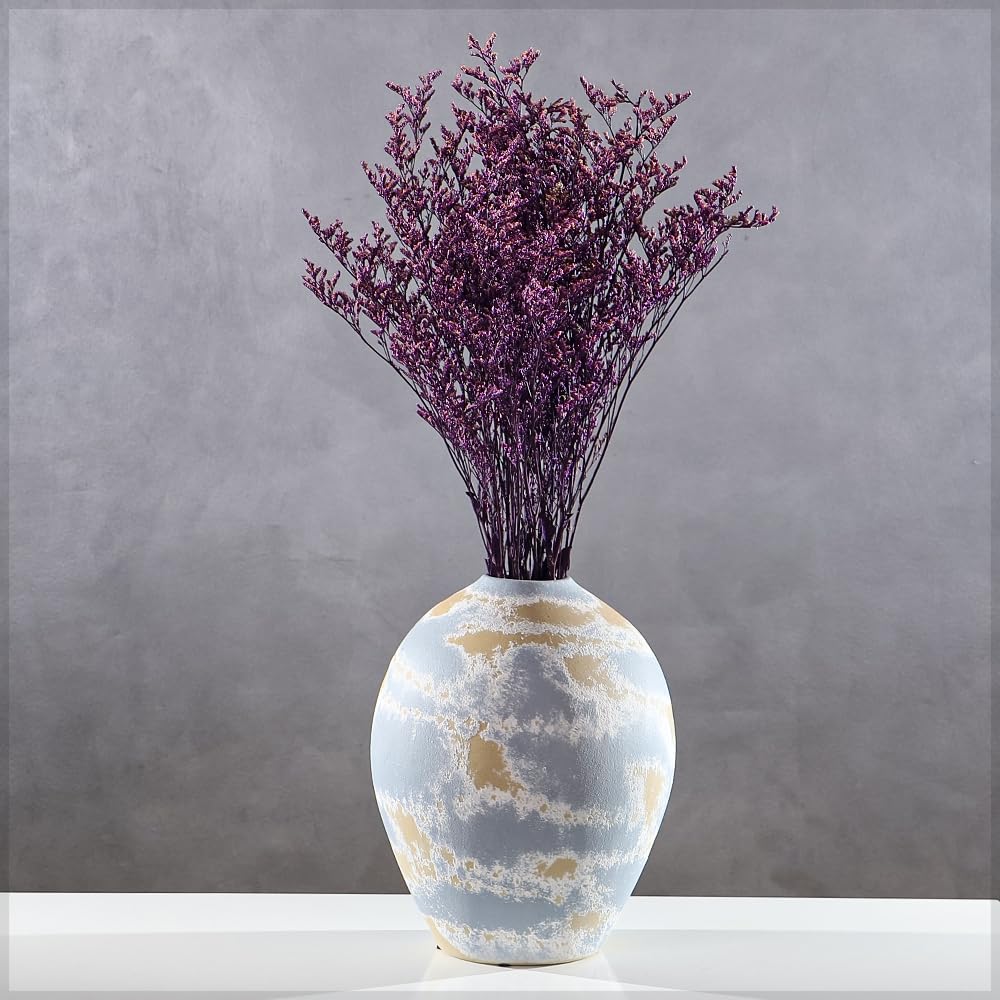 YATAI Natural Dried Fern Grass Bouquet, 75cm Tall Baby’s Breath Preserved Gypsophila Stems, Maintenance-Free & Everlasting Pampas Grass Fake Flower Bouquet, Faux Flowers for Event Decor (1, Purple)