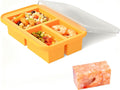 Soup Freezer Containers, Silicone Freezer Trays With Lid, Easy-Release,Reusable Freezer Storage Containers, For Freezing And Storing Broths, Sauces And Leftovers (oranger-1pack)