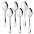 AOOSY Serving Spoons Buffet, 9.8 Inches Stainless Steel Solid Large Buffet Banquet Flatware Kitchen Basics Serving Spoon Tablespoons Big Ladle Set of 6