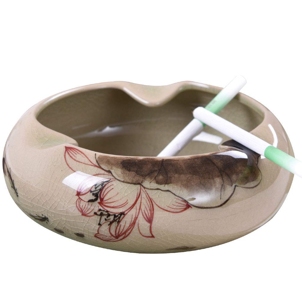 Hand Painted Ceramic Ashtray Retro Cigarette Equipment Compatible with Salon Craft