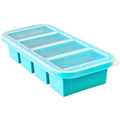 Silicone Freezer Tray With Lid, Easy Meal Prep Container and Kitchen Storage Solution, Silicone Freezer Container Food Molds to freeze & Store Soup, curry, Sauce, Broth, Leftovers,4CV-BL