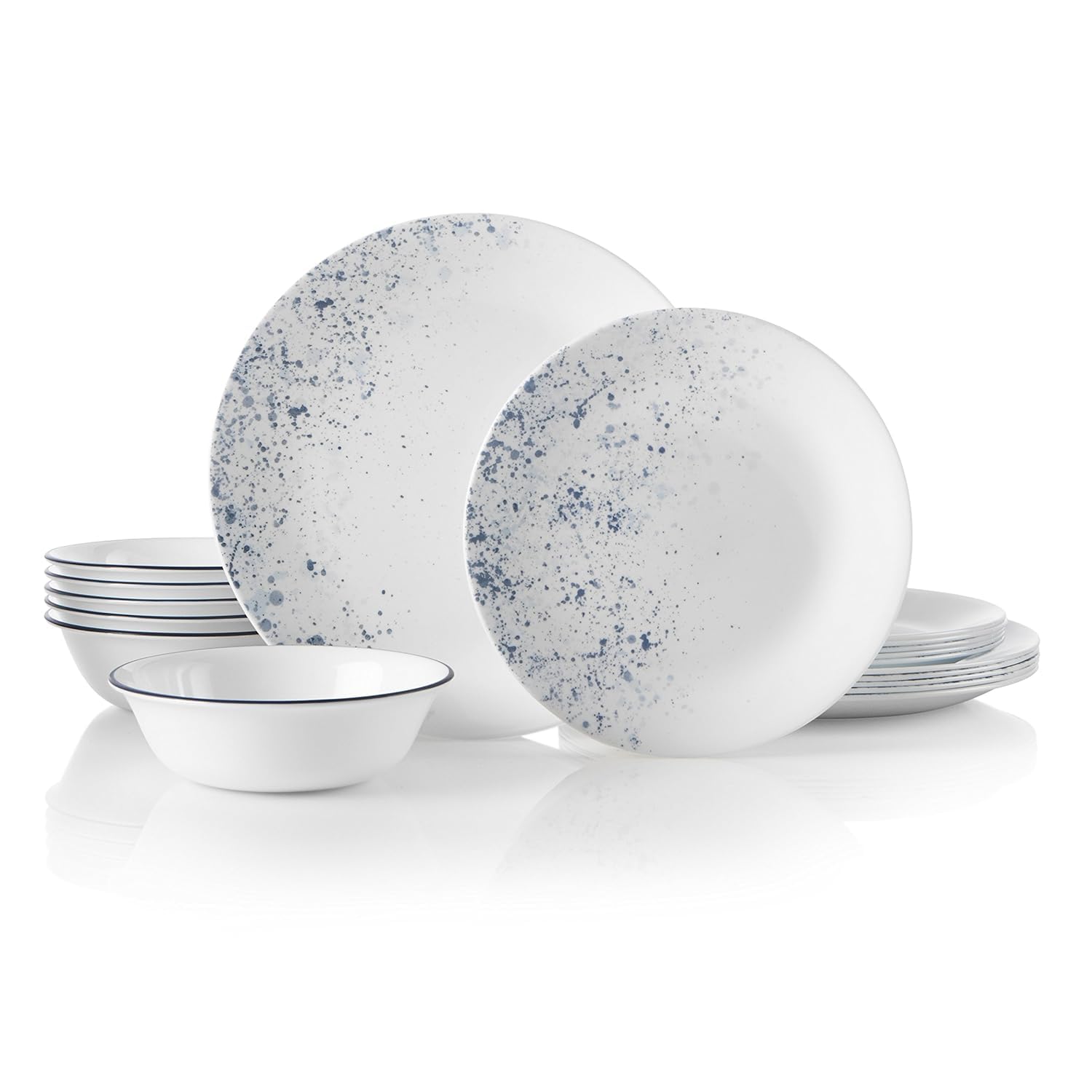 Corelle 18-piece chip resistant vive collection dinnerware set, service for 6 1134352 - White