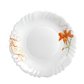 Ester Imperial Opalware Premium Quarter Plate, 19 cm, Dinnerware Dish for Kitchen Serving, Orange Lily