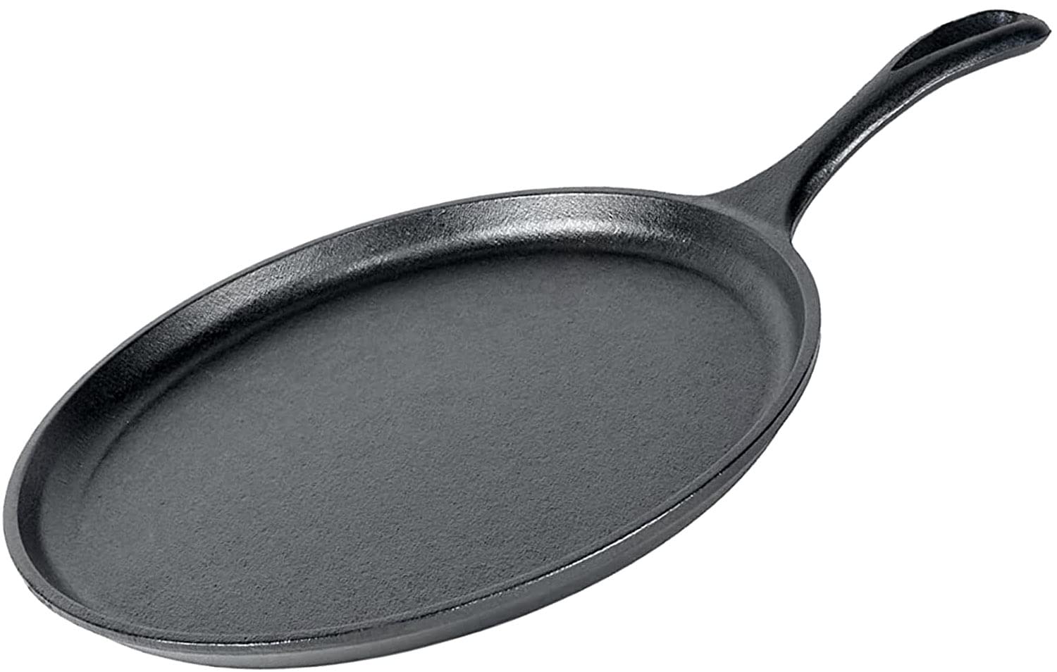 Premify Cast Iron Griddle/Tawa Pan - Naturally Non-Stick - Pre-seasoned Low Walls Griddle Cast Iron Cookware for Pancakes, Pizzas, and Quesadillas, Black Dosa Tawa, W 27.0 x H 3.8 x L 40.3 cm