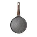 Fissman Non Stick Crepe Pan 24cm, Forged Aluminum Cookware 2.0cm Deep Capella Series | TiPro Granite Coating | Woodlike Bakelite Handle | Induction Compatible Cookware for Dosa, Roti, Paratha, Pancake