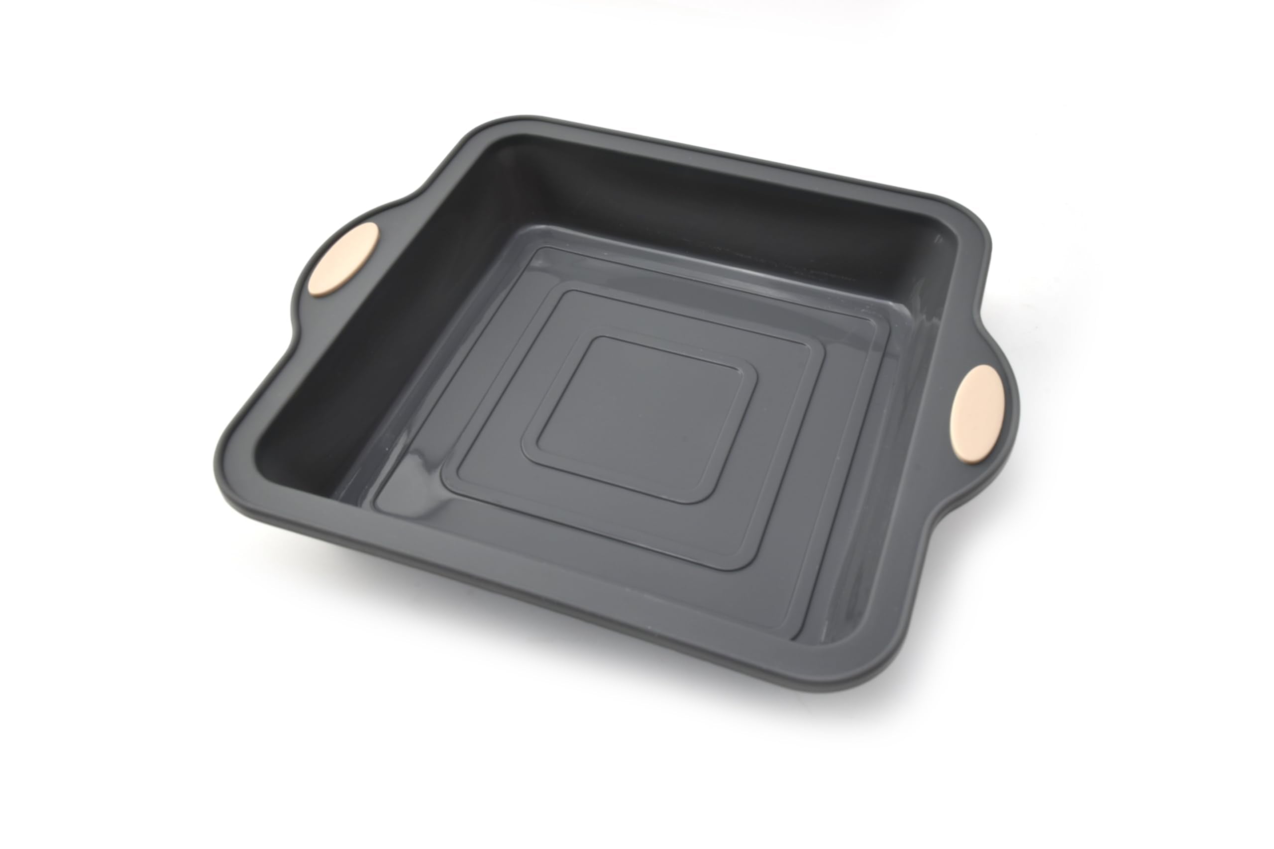 Orchid ILB Square Silicone Metal Baking Mould, Non-Stick Food-Grade Cake Pan with Reinforced Steel Frame, Heat-Resistant Flexible Bakeware for Brownies, Cakes, and Desserts, Silicone Baking Tray